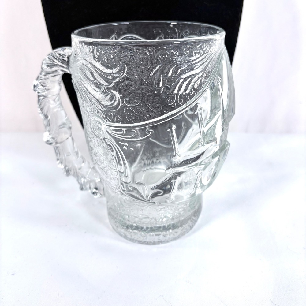 Luminarc Knight Helmet Beer Mug Clear Glass Vintage Excalibur Casino Stein
